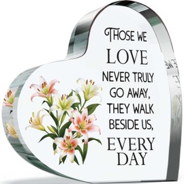 Heartwarming Gifts for Friends & Family - Those We Love - Acrylic Heart Plaque Keepsake Gift for Friend, 100mm x 100mm Present For Family Best Friends Bestie Gifts
