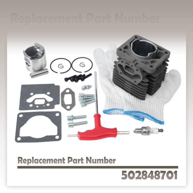 VAINELY 502848701 Cylinder Piston Kit Compatible with Husqvarna 150BF 350BF