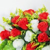 LaLamona Artificial Headstone Flower Saddle, Cemetery Flowers for Grave, Cemetery