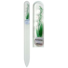 Brajek Nail File Glass Hand Painted 5.5 inches (14 cm) Czech Made in Czech Republic Suzuran 82SYP103 1 Piece (x1)