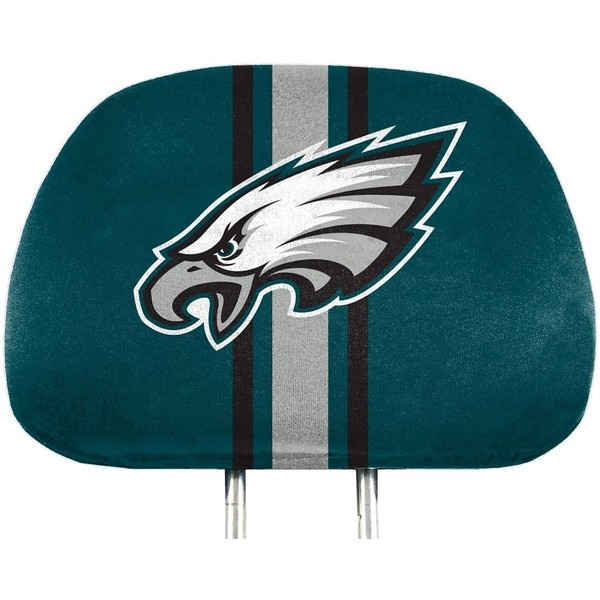 FANMATS NFL Philadelphia Eagles Full-Print Head Rest Covers, 2-Pack, One Size (62024)
