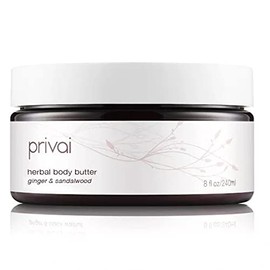 Privai Herbal Body Butter, 8 fl oz, Shea Butter, Ginger & Sandalwood, Highly Nourishing For Dryness