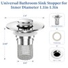 Premium Pop-Up Bathroom Sink Strainer with Removable Hair Catcher