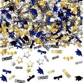 Pack of 500 Glitter Graduation Decoration Confetti, Graduation Confetti Blue Gold Silver Graduation Decoration Confetti, Exam Passed Decoration Confetti, Congratulations Degree Passed Exam Gift