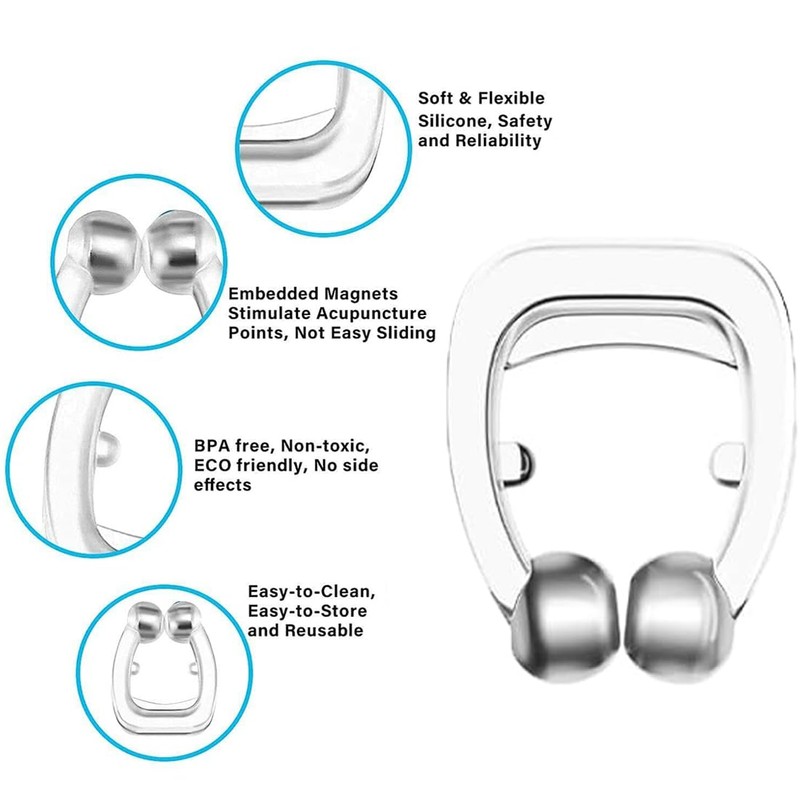 QEDBOJE 6 PCS Schnarchstopper Anti Schnarch Anti Schnarch Magnet NasenClip