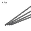 sourcing map 4 Pack Carbon Fiber Rod, 5mm x 150mm