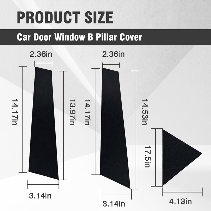 Automobile Door Window Pillar Post Trim Protector Cover Fit for