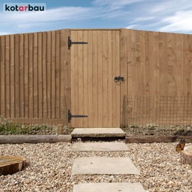 KOTARBAU® Cross Hinge Black 200 mm Shutter Hinge Black Band Plate Gate Fitting Wood Connection Throw Hinges Powder Coated Door Hinge Exterior Gate Hinges