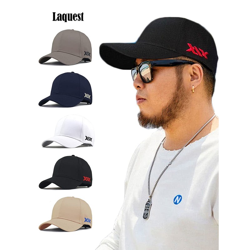 Laquest Large Size, Deep, Embroidered Logo, Cap, Head Circumference, Maximum