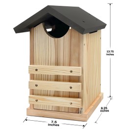 Outer Trails Owl Houses, Japanese Cedar, with Composite Weather-Tight Roof