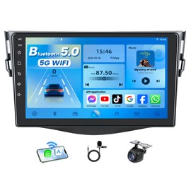 4 Core 64G ROM Car Radio for Toyota RAV4 2007 2008 2009 2010 2011 2012: Wireless Carplay Android Auto 9'' IPS Touch Screen 5G WiFi Car Stereo with Bluetooth GPS SWC Split Screen 1080P Backup Camera FM