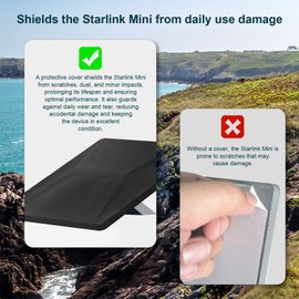 KDO Starlink Mini Protective Cover, Accessories Honeycomb Designed Drop-Proof Silicone Protective Case for Starlink Mini Dish