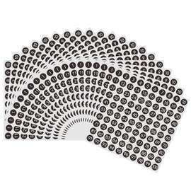 HYBSK - 2000 etiquetas adhesivas redondas de 0.4 pulgadas para organizar inventario, cajas, contenedores, caja de herramientas, casillero, 20 hojas