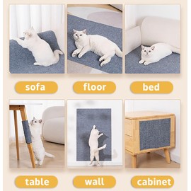 4Roll 158" x 15.8"Self-Adhesive Cat Wall Scratcher Climbing Pads,Cats Carpet Scratch Furniture Protector, Bed Couch Corner Guards from Claws,Trimmable Cat Sofa Scratcher Mat.