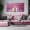 TYTAUPT Tree Pictures Wall Decor for Bedroom Women,Pink Wall Art