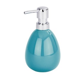 WENKO Polaris Soap Dispenser, 9.5 x 9 x 16.2 cm, Petrol