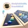 Handcrafted Solar System Model 9 Planets Natural Gemstones Sphere –