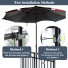 HEKOBAG Parasol Holder Balcony Stand Parasol Stand Balcony Railing Umbrella