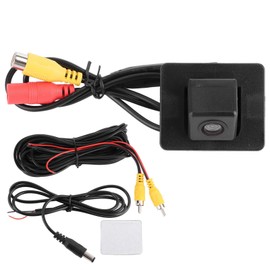 Cámara de Marcha atrás, CCD de Coche 170 ° Cámara de visión Trasera de Gran Angular IP67 Impermeable Negro Ajuste para 3 Axela BM BN 2014-2019