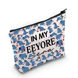 TSOTMO Eeyore Merch Donkey Gift Cartoon Donkey Makeup Bag for Donkey Lovers Donkey Kawaii Zipper Pouch for WDW (Donkey Bag)