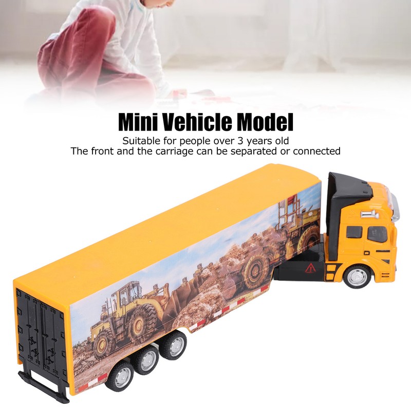 Container Truck Toy Alloy Simulation Mini Child Vehicle Model for