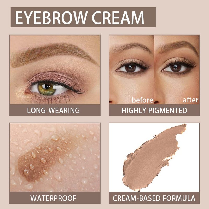 evpct Blonde Eyebrow Powder Pomade Gel Shaper Makeup Kit with