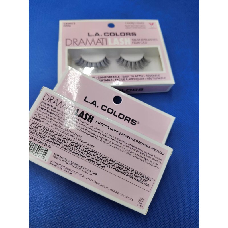 L.A. Colors DRAMITLASH, false eyelashes, 2 packDiva