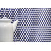 Mosaic Knob Plain Cobalt Blue Glossy Ceramic Mosaic
