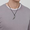 COAI Wolf Carved Golden Obsidian Wolf Fangs, Lucky Amulet Pendant/Necklace,
