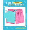 MaaMgic Boys Swim Trunks with Compression Liner Toddler Stretch Quick