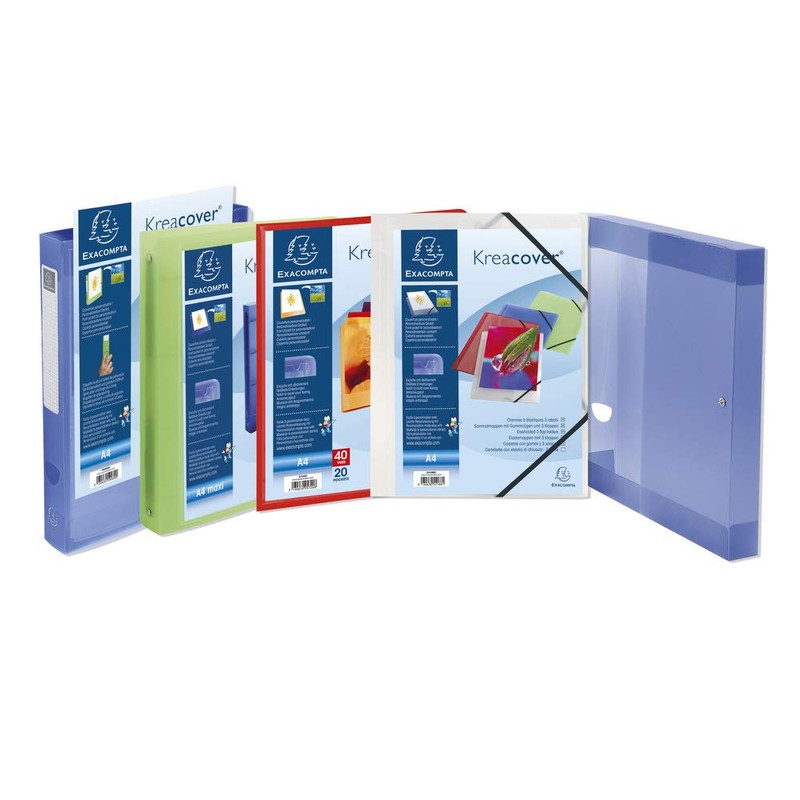 Exacompta KreaCover 51968E Presentation Folder Plastic Cover Outside and Inside