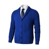 Men's Shawl Collar Cardigan Sweater - Cable Knit, Button-Up, Merino