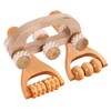 TOVINANNA 3sets Handheld Massage Roller for Back Wood Massager Stick