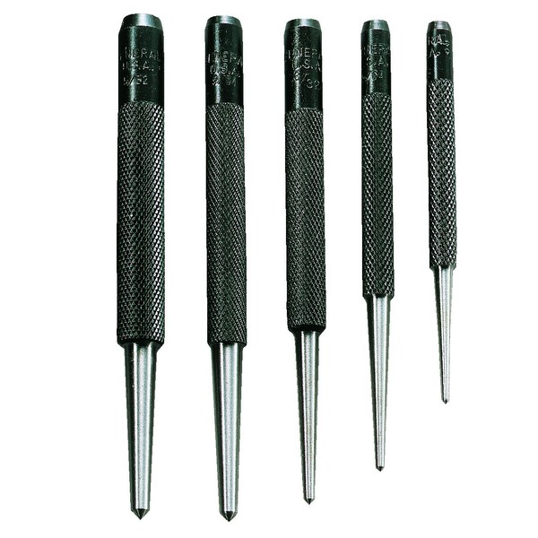 General Tools Round Shank Center Punches #SPC74, Set of 5 from 1/16 in. to 5/32 in.