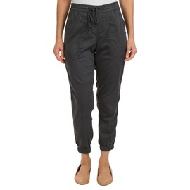 UNIONBAY Women's Soft Stretch Sateen Drawcord Jogger, Dark Grey
