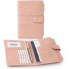 Funda para Pasaporte, Porta Pasaporte con Blindaje RFID,Rosa