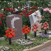 LaLamona Set of 4 Artificial Cemetery Flowers, Memorial Flowers Graveside