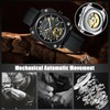 rorios Wristwatches for men, mechanical automatic watch, minimalist skeleton watch,