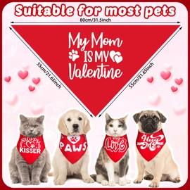 20 Pieces Dog Bandana, Wedding Pet Triangle Bibs Scarf, Valentine Bandana, Free Kisses Heart Breaker Adjustable Neckerchief Scarf for Puppy Cats Pet(32 x 22 Inch, Classic)