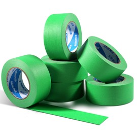 KIWIHUB Green Painters Tape,2 inch x 60 Yards x 6 Rolls (360 Yards Total) - Green Masking Tape for Painting, Automotive Paint, DIY Crafting, No Residue