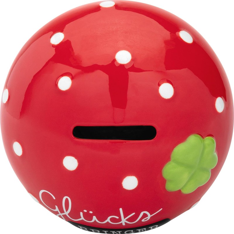 Sheepworld Money Box with Lucky Charm Motif, Figured Money Box,