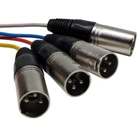 Milestock 4-Channel XLR Male to Female Audio Snake Cable, Color Coded for Live, Recording, Studios, Mixers, IEM & Mic Systems, 20Ft