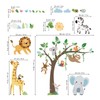 decalmile Jungle Animals Tree Wall Decals Safari Baby Animals Giraffe