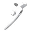 White Cadenza Odessy Blade Aluminium Window Handle Tongue Spade Driven