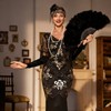 Black Feather Fan Marabou Vintage Foldable Fan Rave Handfan Renaissance
