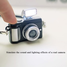 Camera Miniature Replica Magnet, Camera Ornament with Flash and Shutter Sound, Novelty Office Home Kitchen Whiteboard Refrigerator Magnets