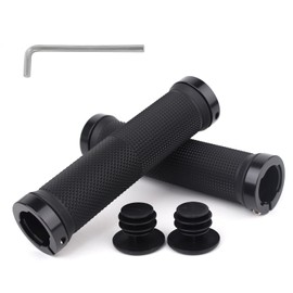 FLOWERUN Fahrradgriffe, Lenkergriffe, Ergonomische rutschfeste Gummigriffe Mit Doppelklemmung, Stoßdämpfend Und Komfortabel, Für MTB, BMX, E-Bike, Roller, Einfache Montage, 22 mm (Stil 2)