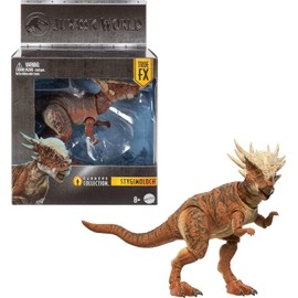 Jurassic World Hammond Collection JDJ10 - Figura de acción de Hombre y Dinosaurio, diseño de Tigre de atrociraptor, película Premium, Ojos de Cristal y 14 Puntos de articulación