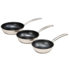 Küchenprofi Capri Stainless Steel Nonstick Mini Fry Pan/Skillet for Making 2 Eggs, 6.3" - Non Stick 2 Egg Pan - Mini Stainless Steel Nonstick Frypan - Egg Pan Steel Mini - Stainless Steel Mini Fry Pan