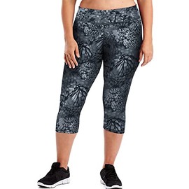 JUST MY SIZE Women's Plus Size Active Stretch Capri, Wingspan Grey, 3X